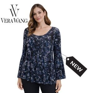 NWT Simply Vera 1x Long bell sleeves, hi-low light weight top